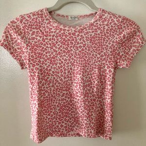 John Galt pink Cheetah print top